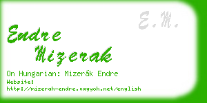 endre mizerak business card